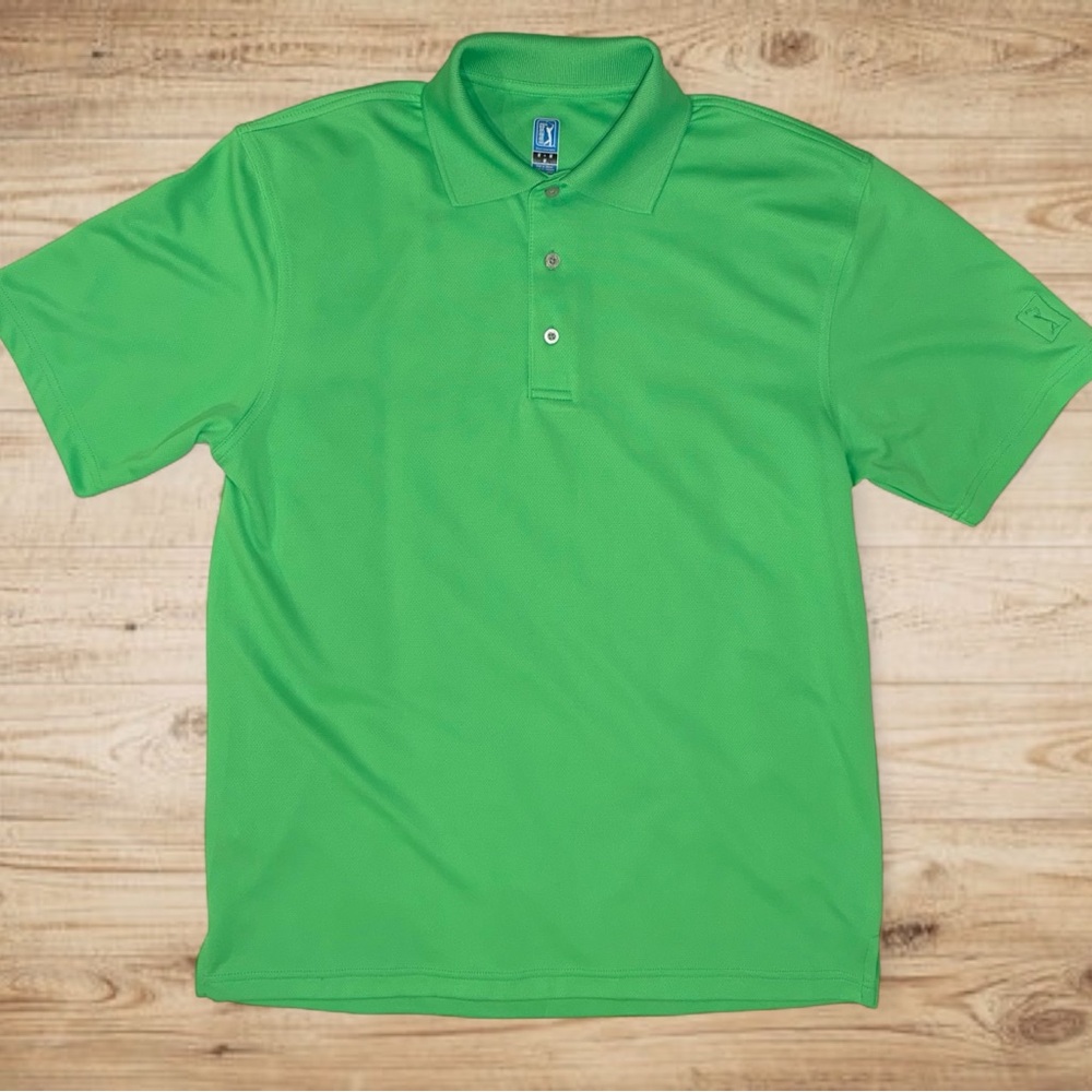 PGA Tour Airflux Bright Green Polo Shirt